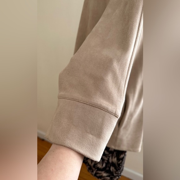 GRETCHEN SCOTT WATERFALL SUEDE LIGHT TAN JACKET, SIZE S - Picture 6 of 13